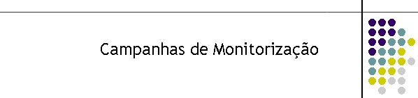 Campanhas de Monitoriza��o